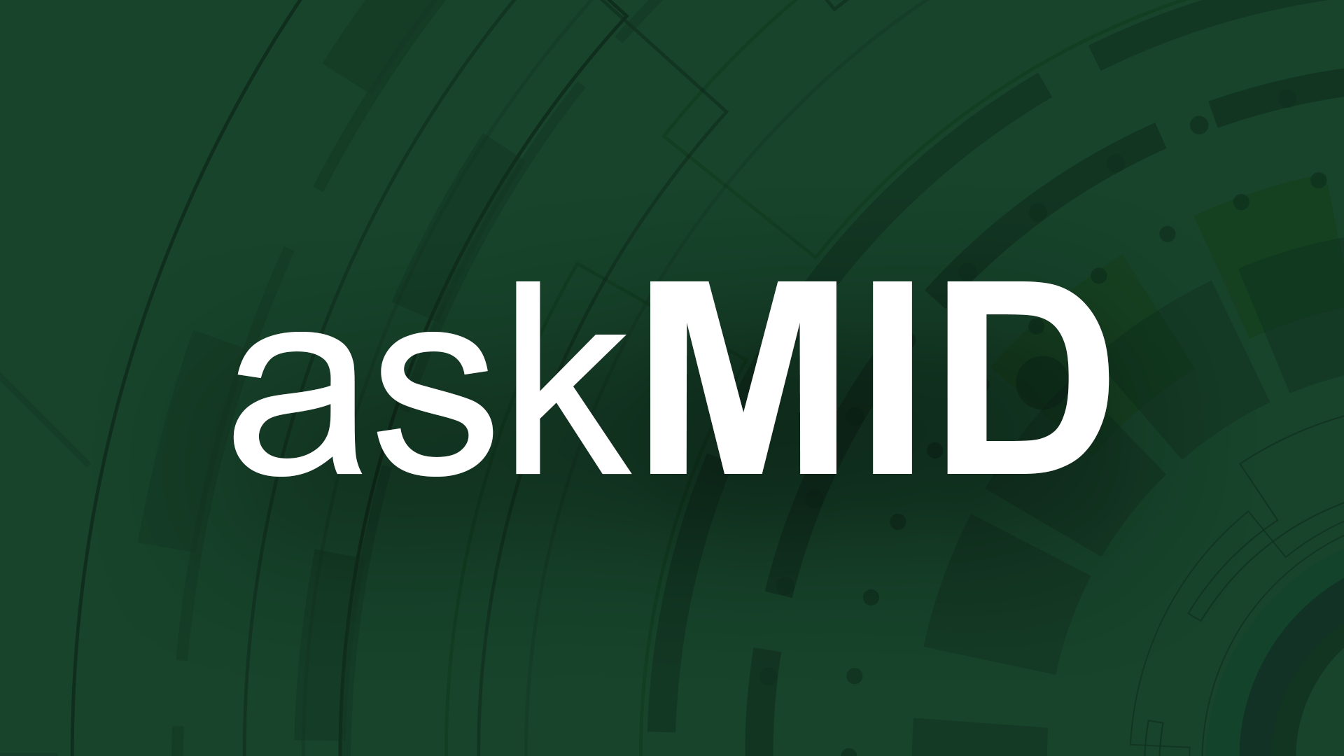 askMID logo on dark green background